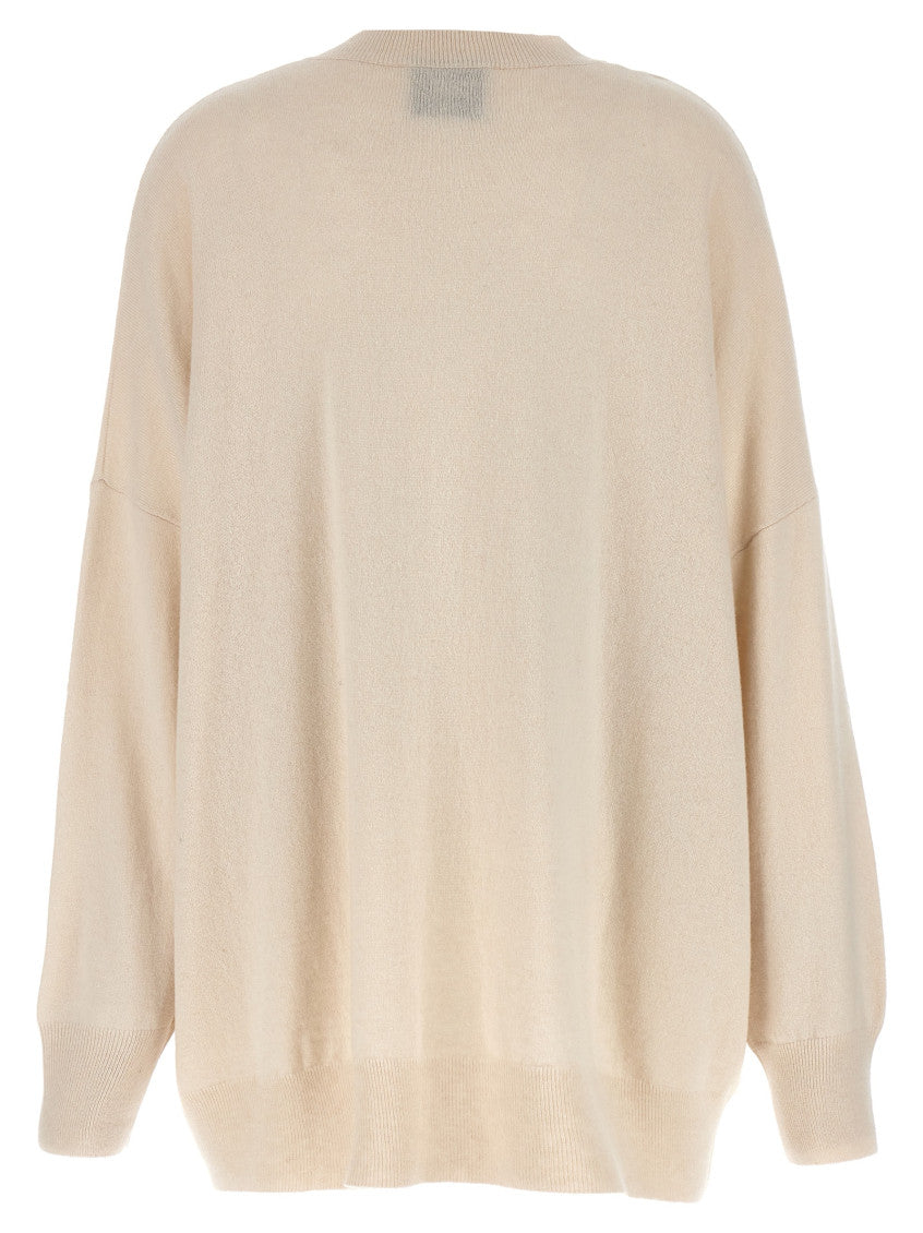 Off White V Neck Sweater 2