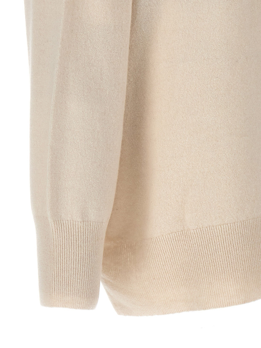 Off White V Neck Sweater 4