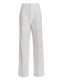 White Straight Flat Front Pant 1