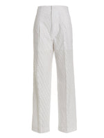 White Straight Flat Front Pant 1