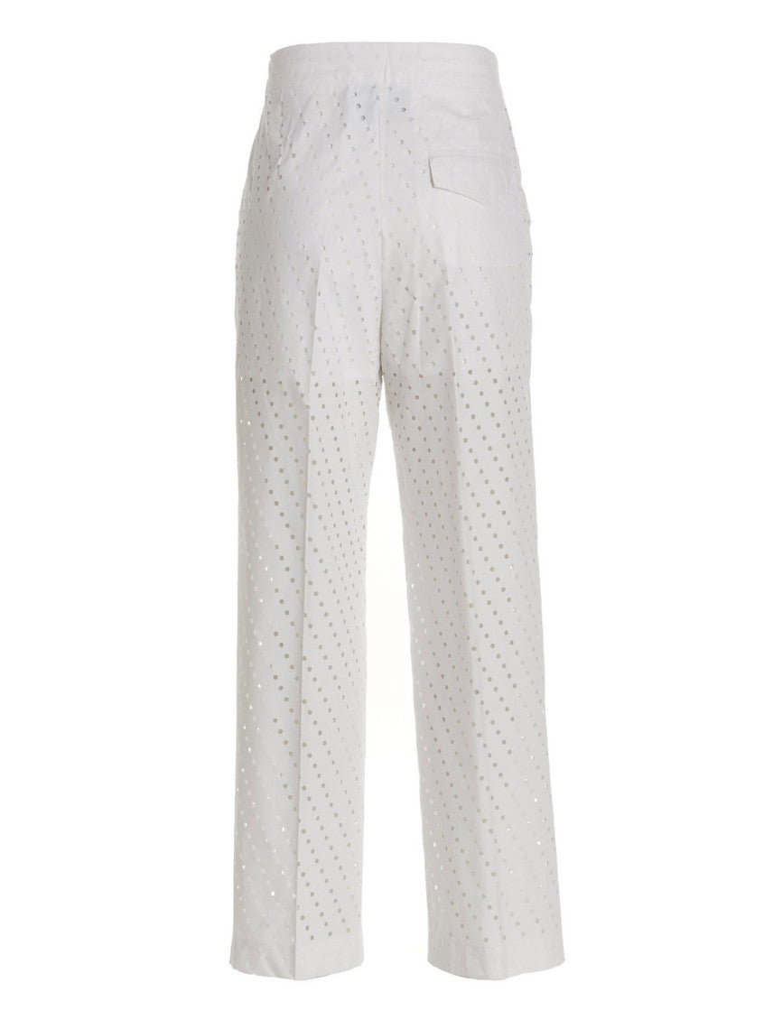 White Straight Flat Front Pant 2