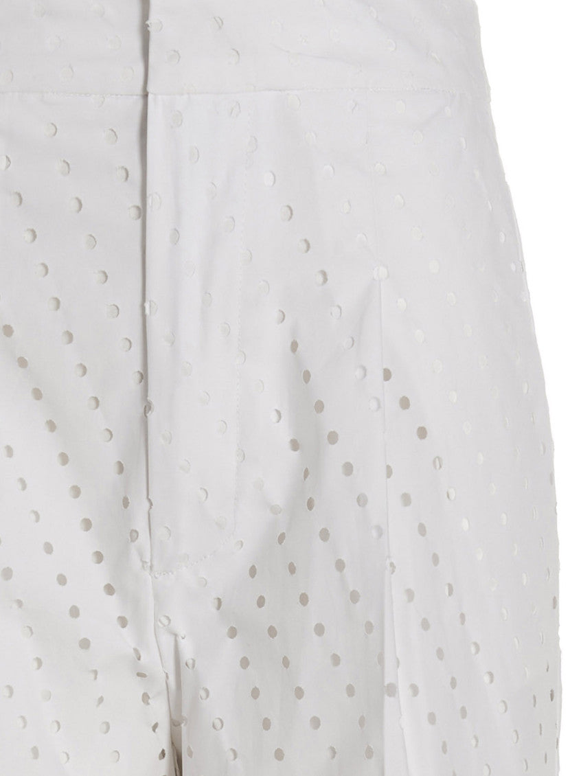 White Straight Flat Front Pant 3