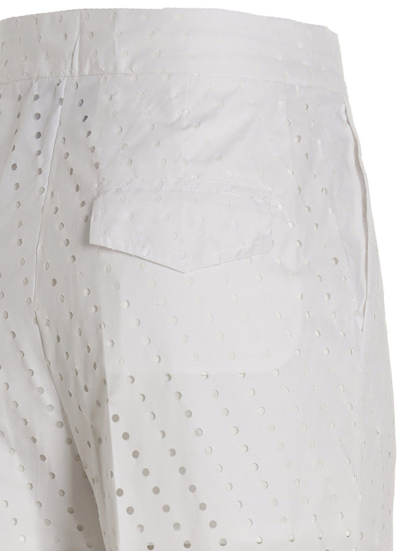 White Straight Flat Front Pant 4