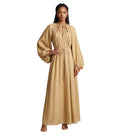 Golden Crew Neck Maxi Dress 1