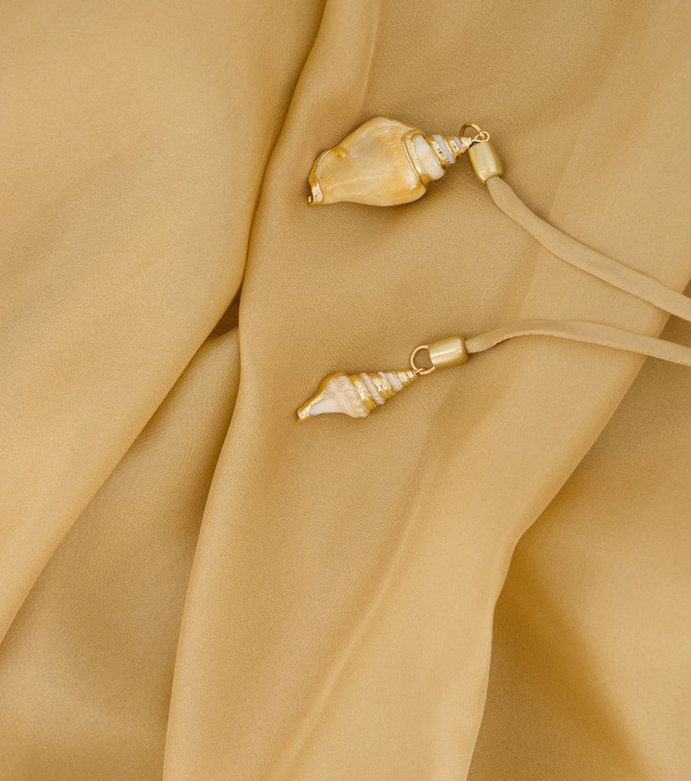 Golden Crew Neck Maxi Dress 3