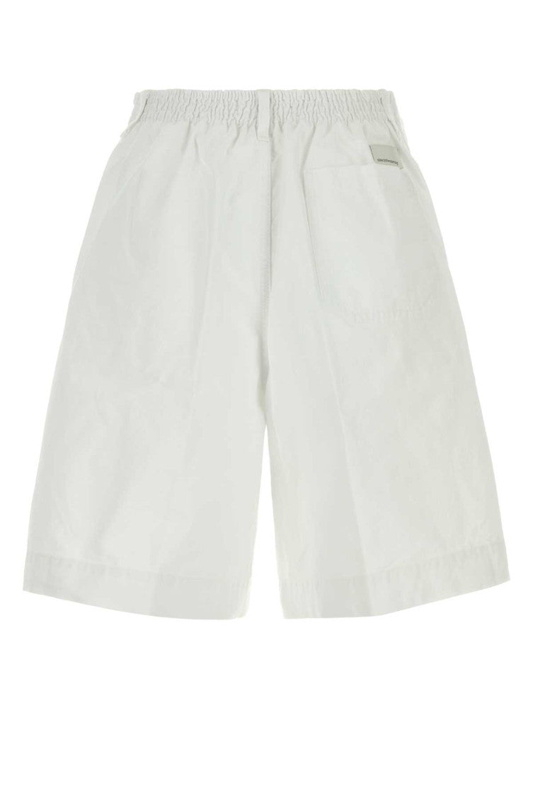 White Solid Bermuda Shorts 2