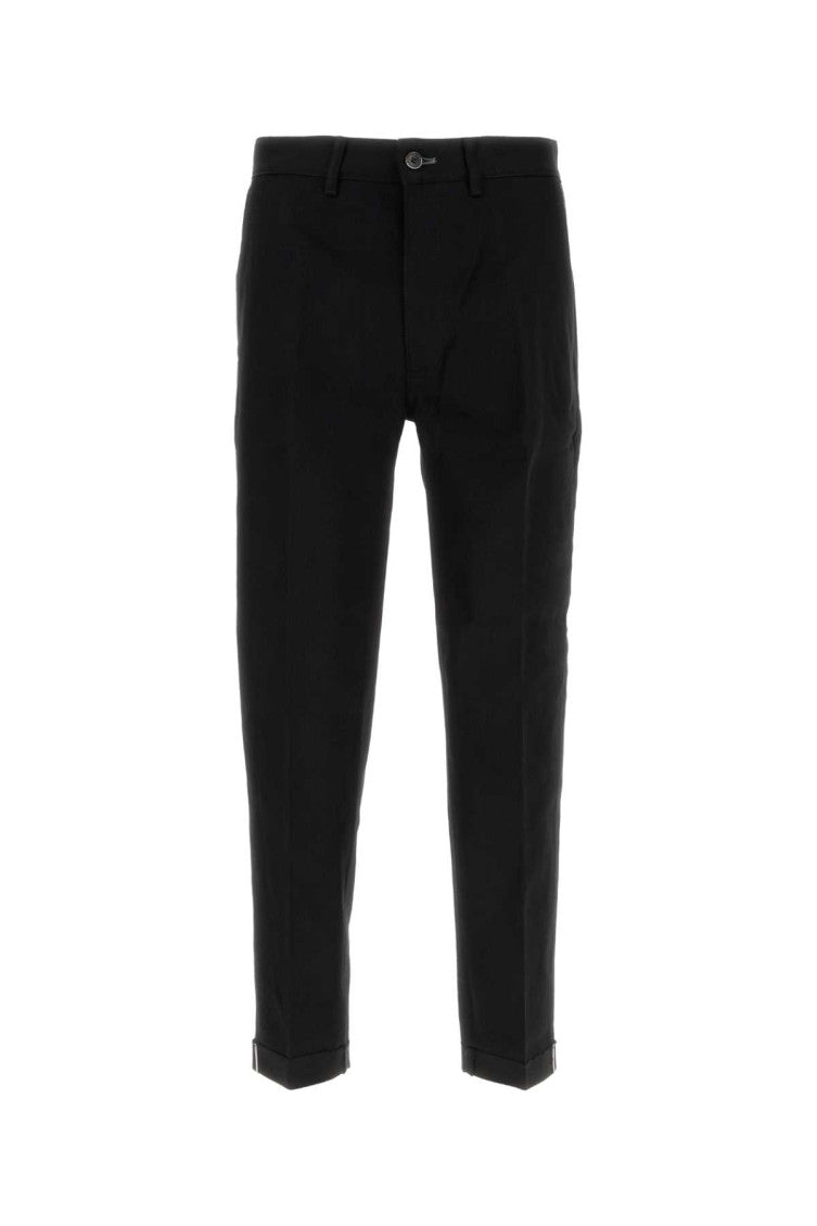 Black Flat Front Trousers 1