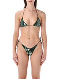 Green Embellished Swimwear 1