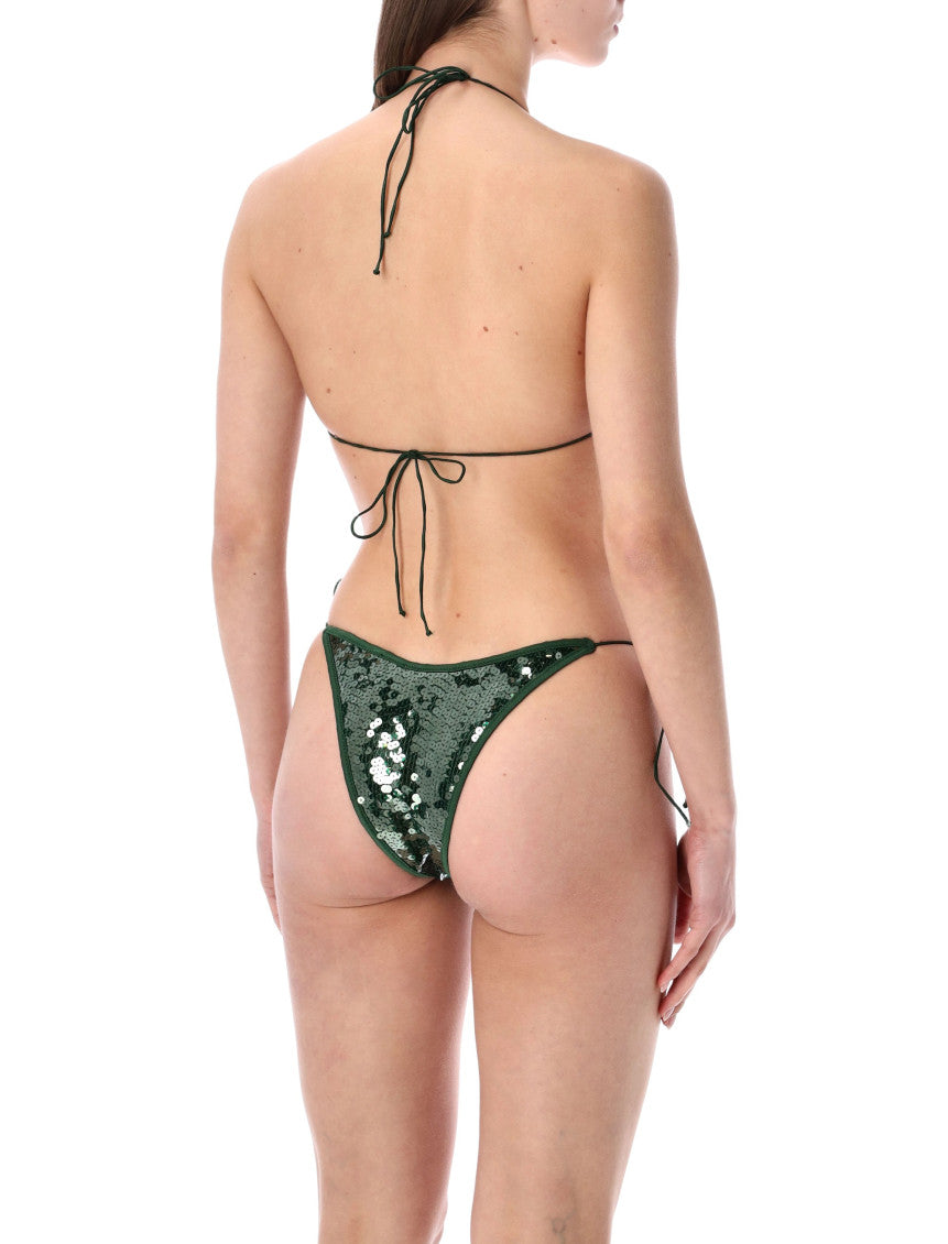 Green Embellished Swimwear 2