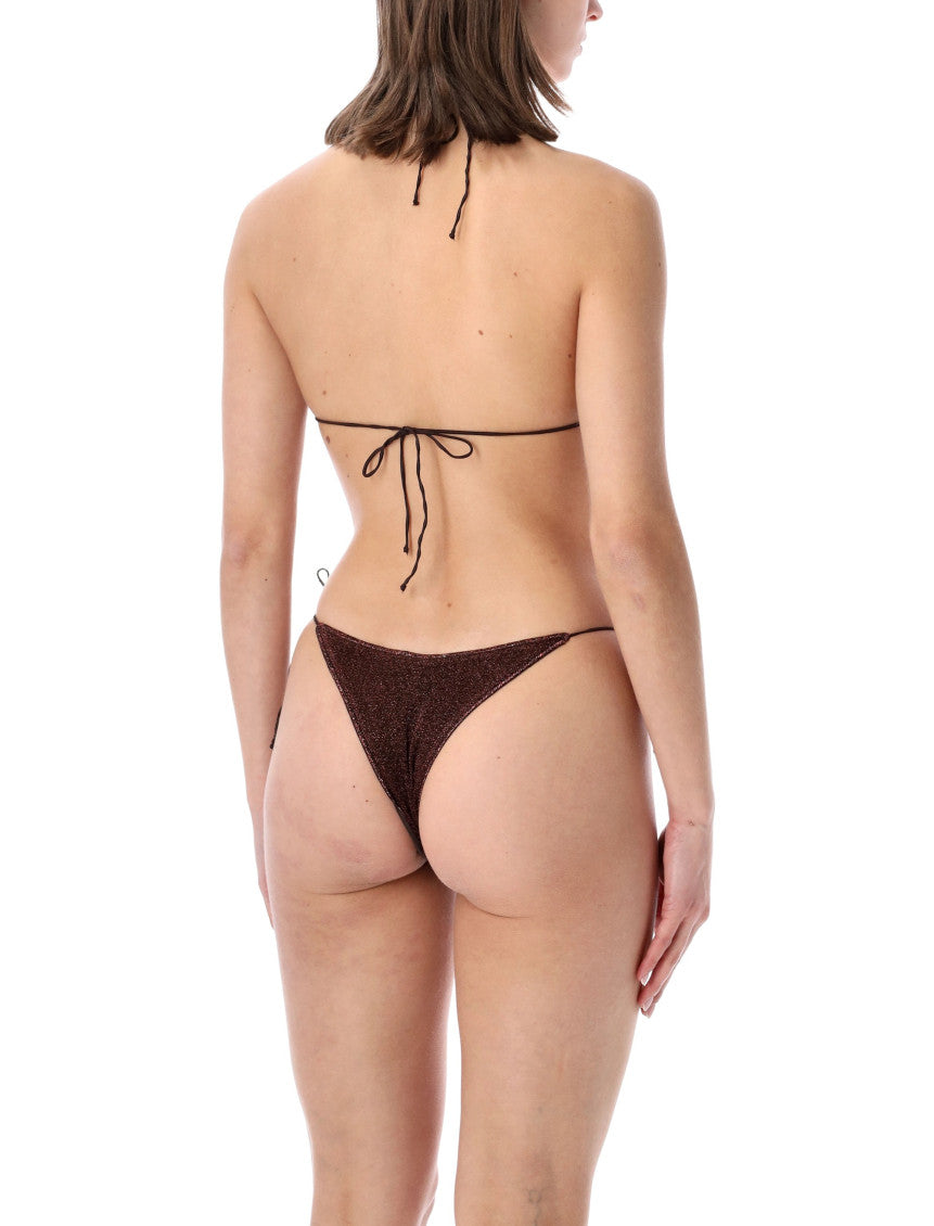 Brown Textured Swimwear 2