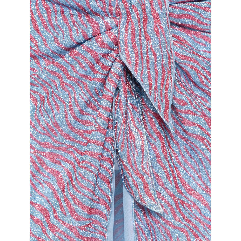 Blue Animal Print Swimwear 3