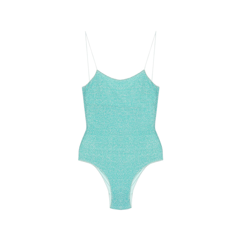 Blue Solid Swimwear 1