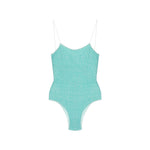 Blue Solid Swimwear 1