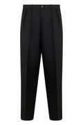 Black Tapered Pleated Trousers 1
