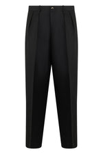 Black Tapered Pleated Trousers 1