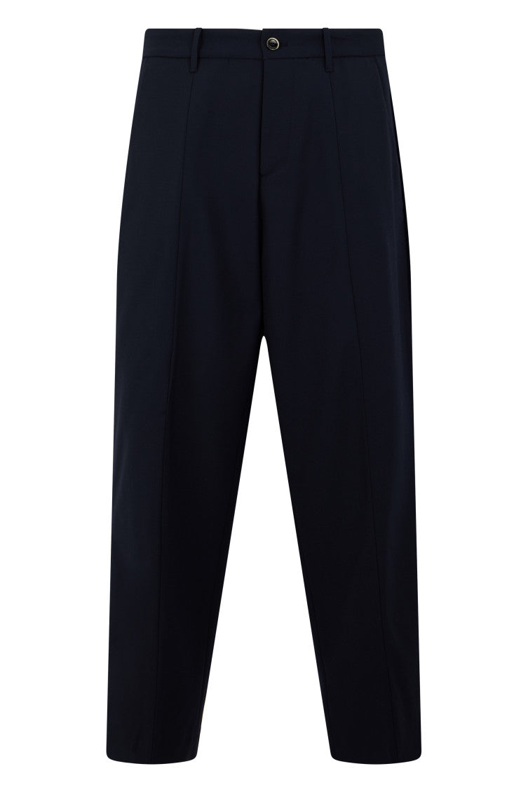 Navy Blue Tapered Trousers 1