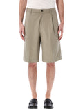 Olive Solid Bermuda Shorts 1
