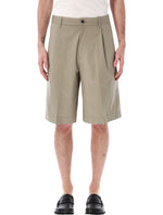 Olive Solid Bermuda Shorts 1