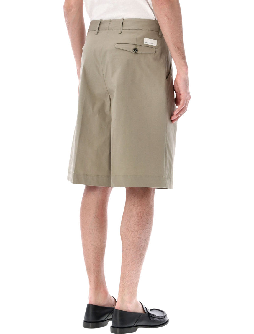 Olive Solid Bermuda Shorts 2
