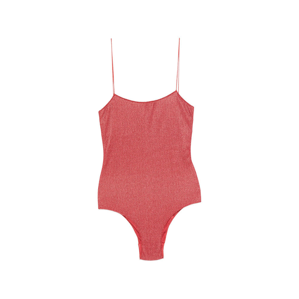 Red Solid Swimwear 1