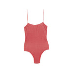 Red Solid Swimwear 1