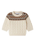 Baby Boy Beige Color Block  Sweater 1