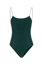 Green Solid Swimwear 1