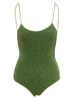 Green Solid Swimsuit 1