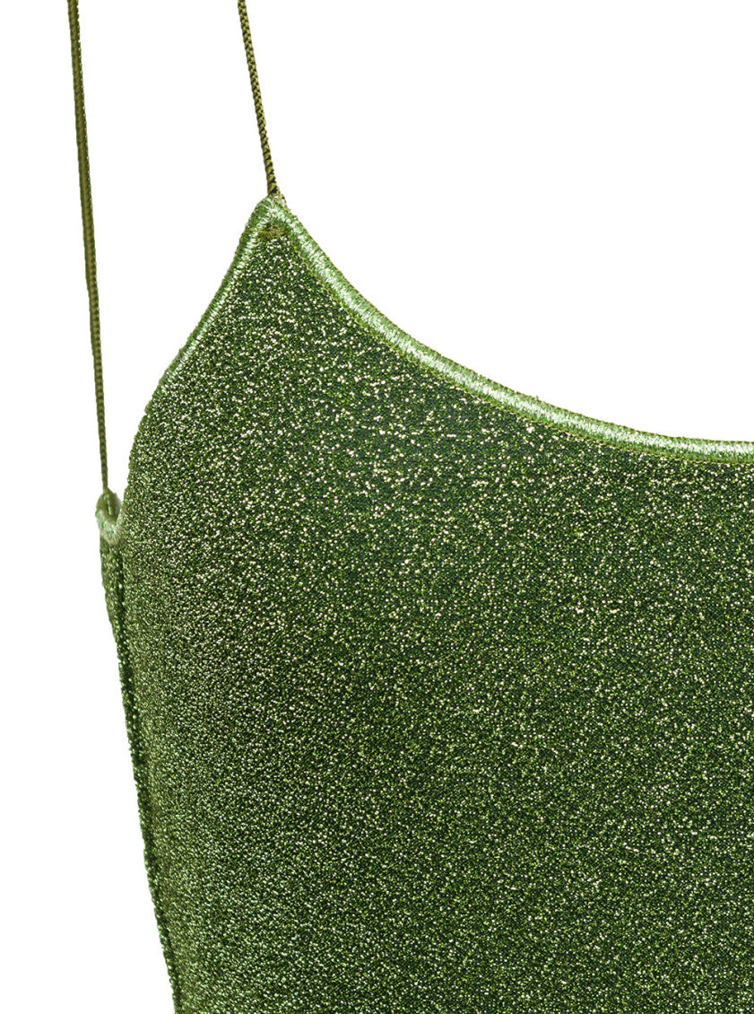 Green Solid Swimsuit 3