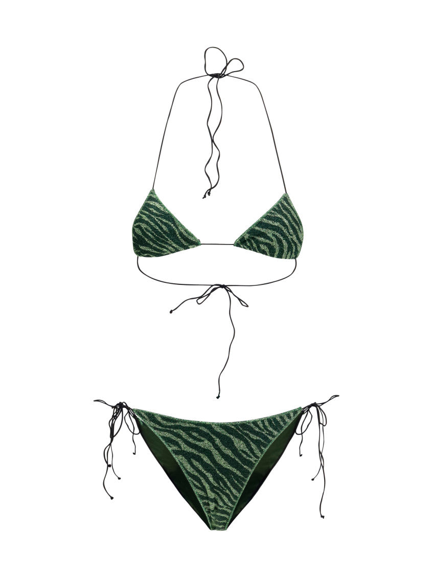 Green Textured Swimwear 1