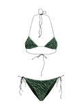 Green Textured Swimwear 1