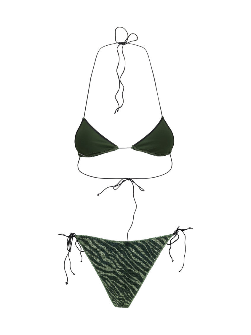 Green Textured Swimwear 2