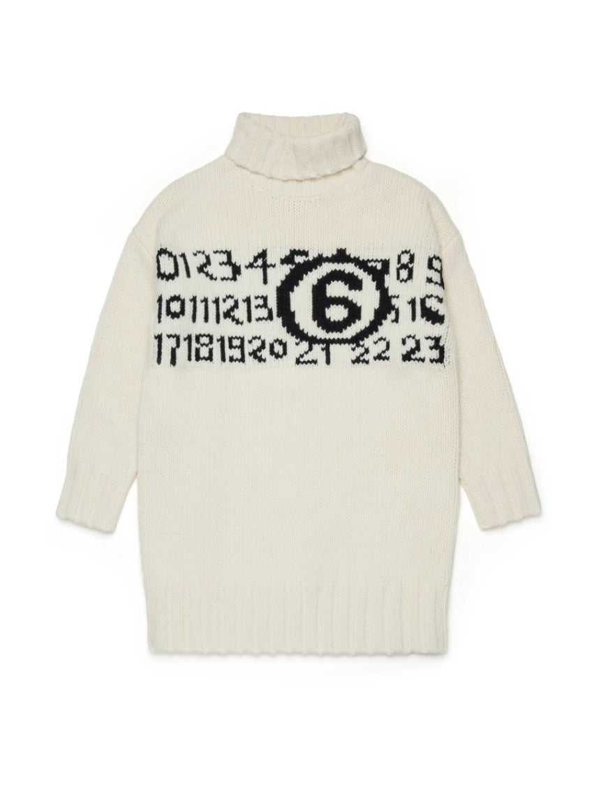Girls White Graphic Dress 1