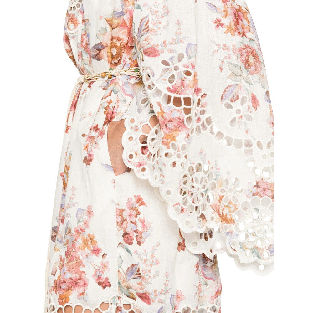 Multicolor Round Neck Maxi Dress 5