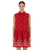 Red Shirt Collar Mini Dress 1