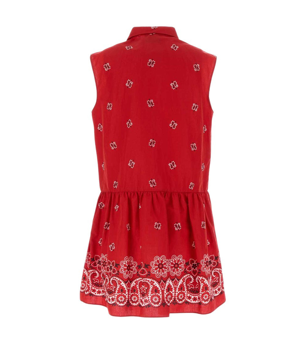 Red Shirt Collar Mini Dress 4