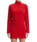Red Boat Neck Mini Dress 1