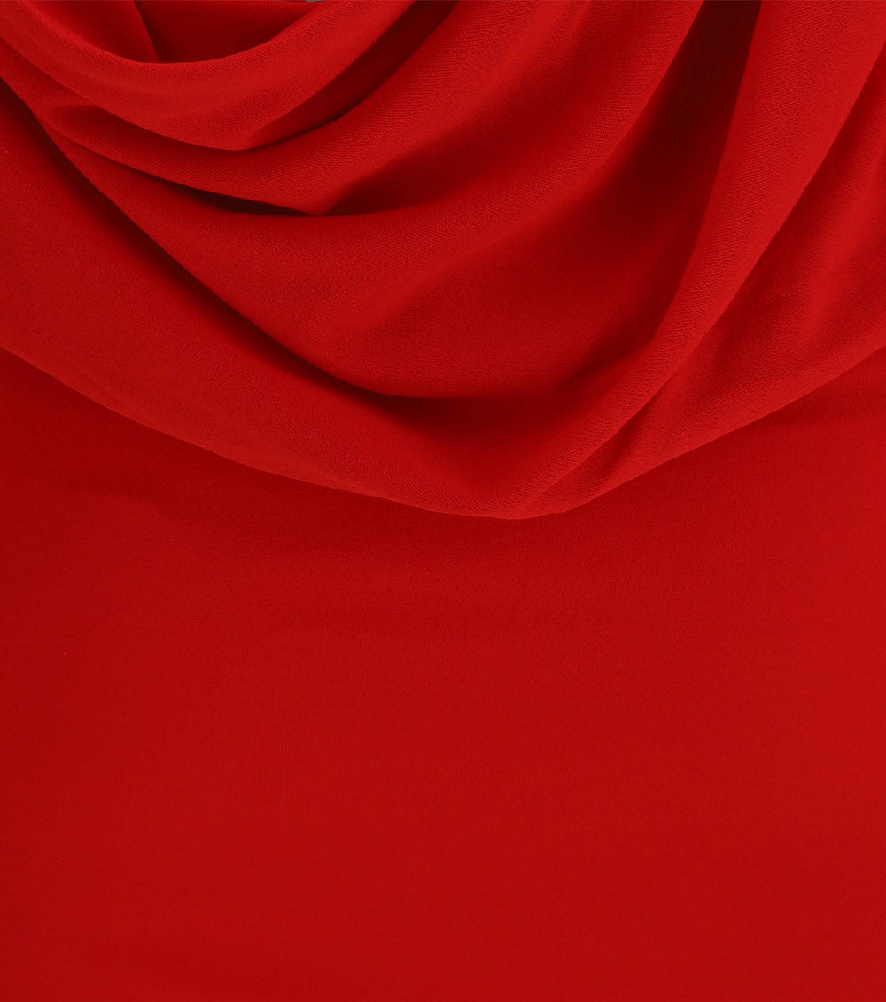 Red Boat Neck Mini Dress 5
