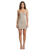 Light Grey Scoop Neck Mini Dress 1