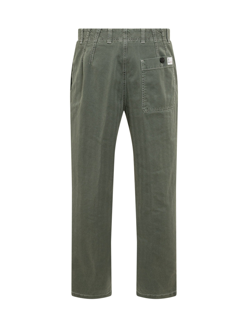 Green Straight Chino Trousers 2