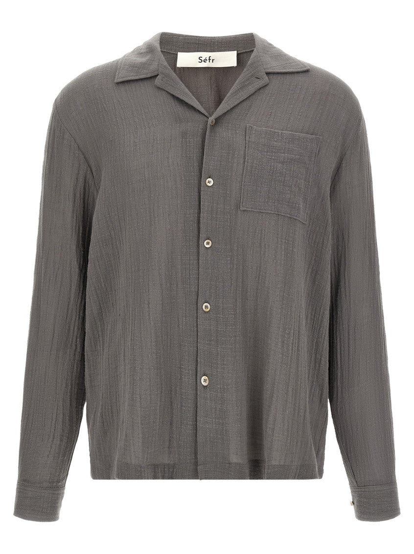 Grey Relaxed Textured Shirt 1