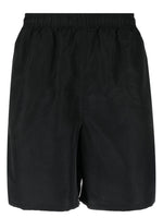 Black Solid Swim Shorts 1