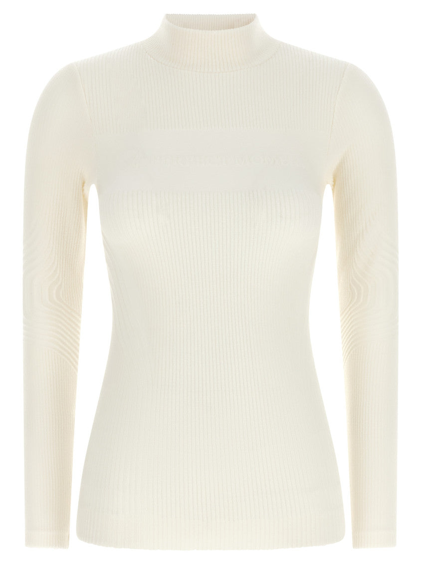 White Knitted Turtle Neck Sweater 1