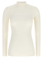 White Knitted Turtle Neck Sweater 1