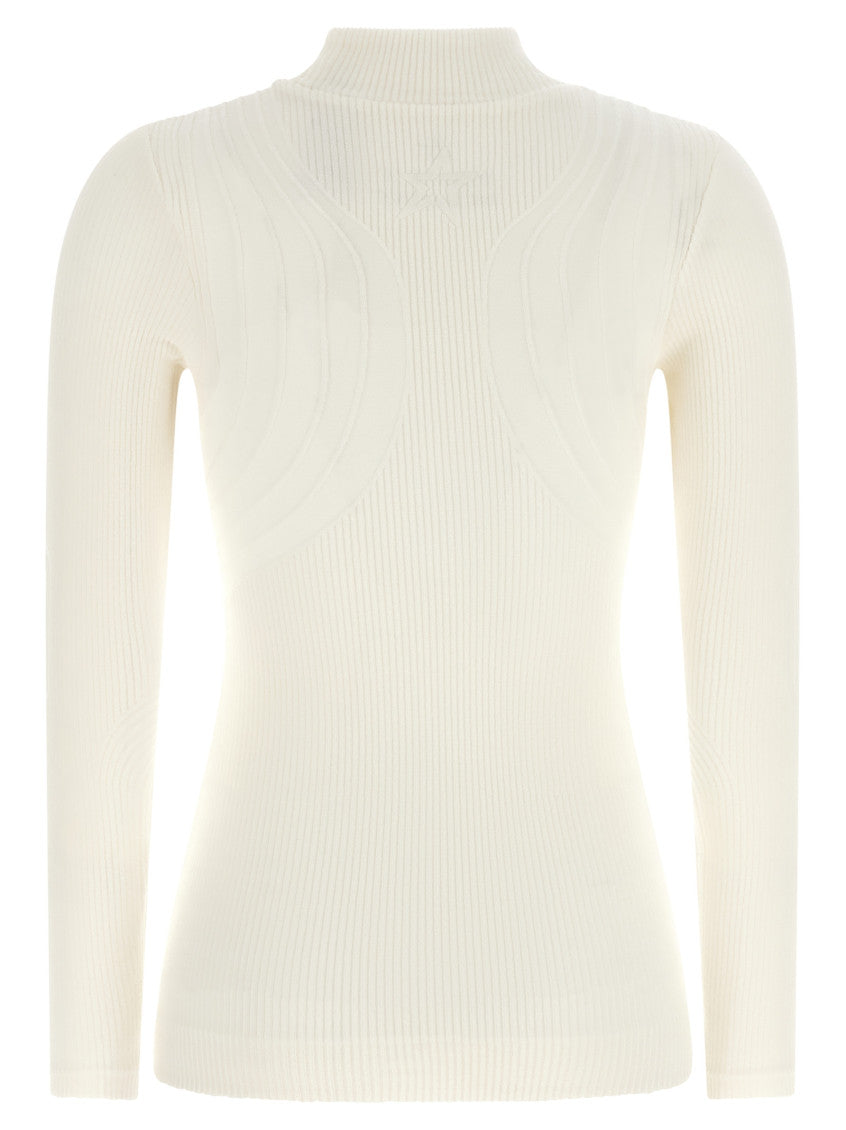 White Knitted Turtle Neck Sweater 2