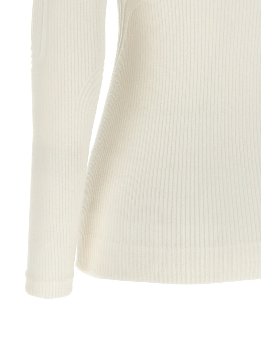White Knitted Turtle Neck Sweater 4