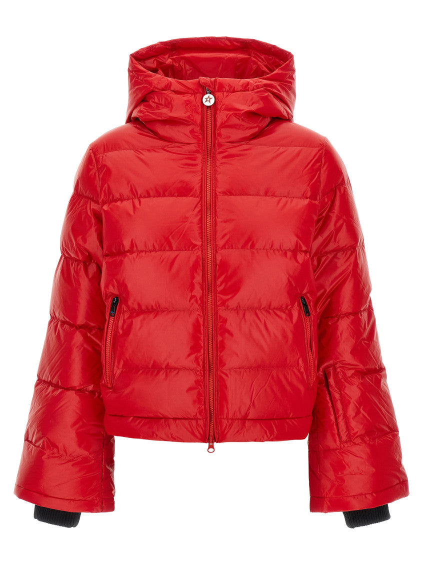 Red Quilted Hood Jacket 1