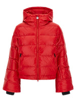Red Quilted Hood Jacket 1