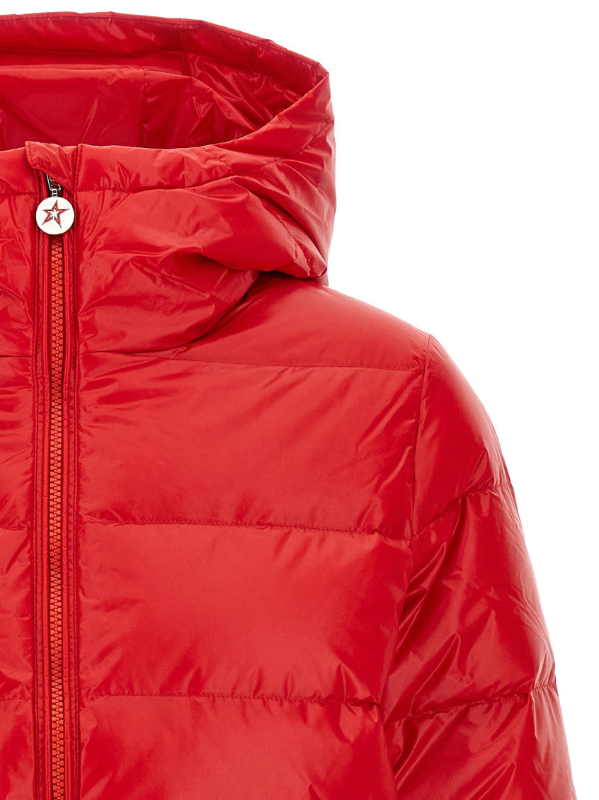 Red Quilted Hood Jacket 3