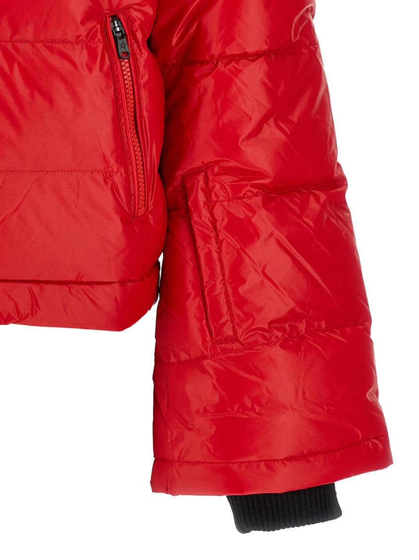 Red Quilted Hood Jacket 4